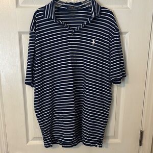 Polo by Ralph Lauren Blue and White Striped Polo Shirt